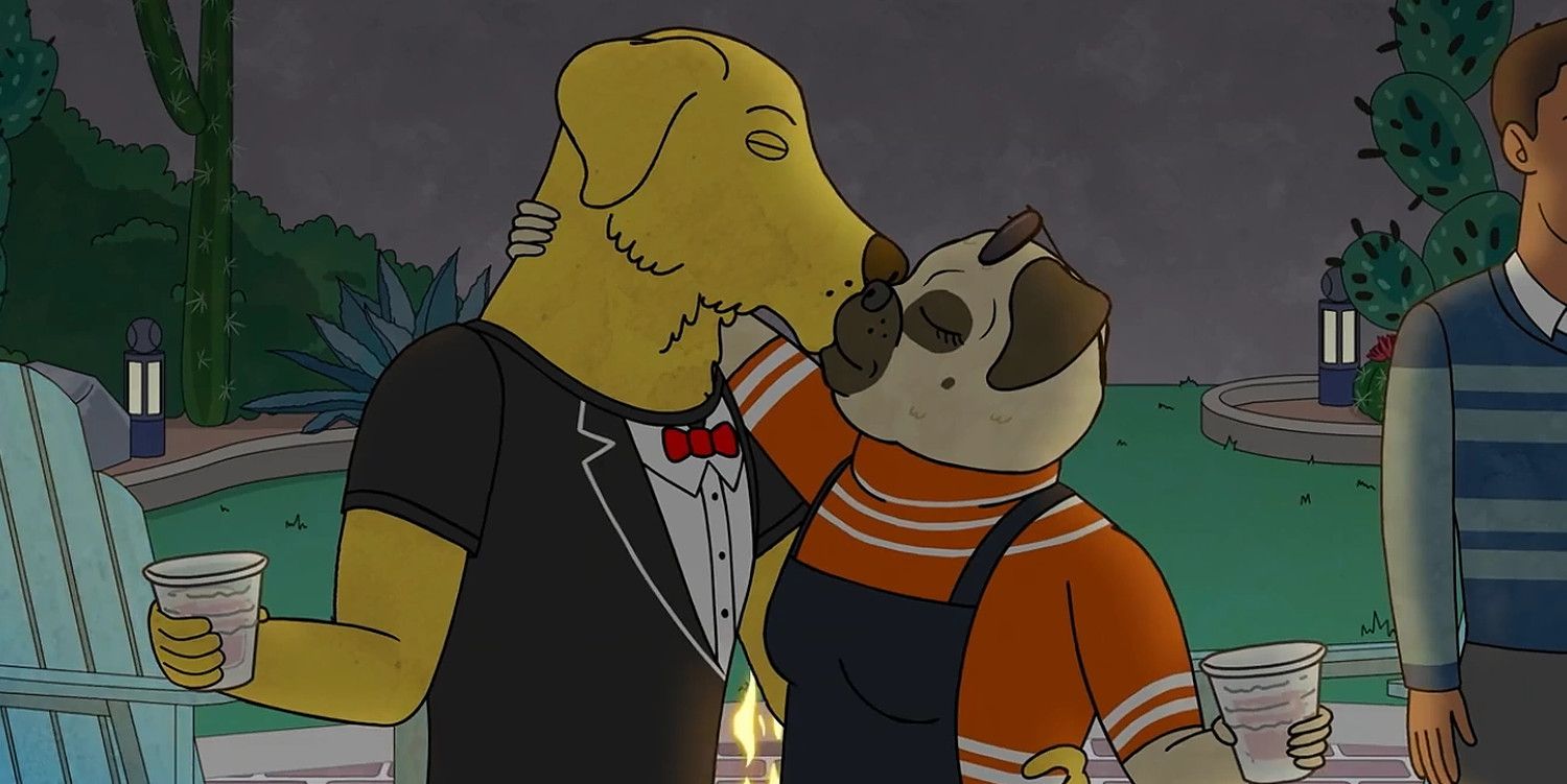 mr peanutbutter and pickles on a date