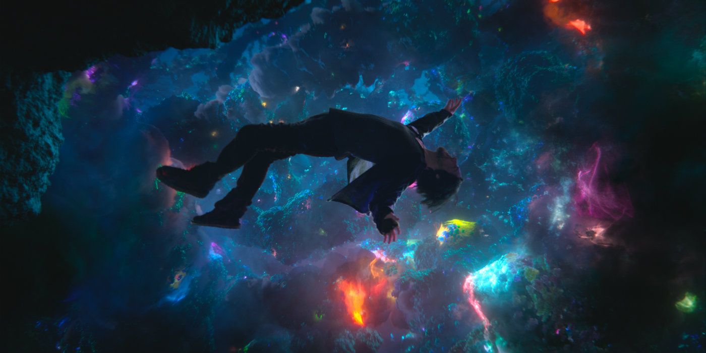 Stephen Strange floating in the Multiverse in Doctor Strange 2016