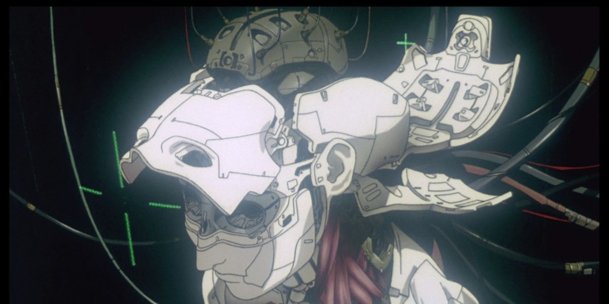 An android body disassembled in Ghost in the Shell (1995)