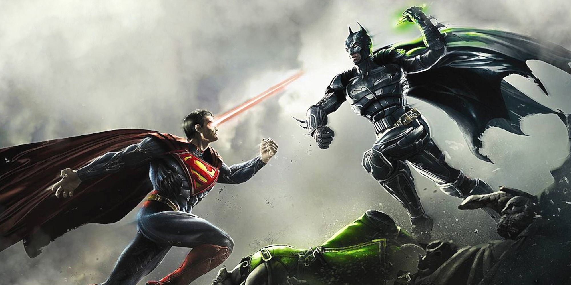 Batman fighting Superman in Injustice: Gods Among Us