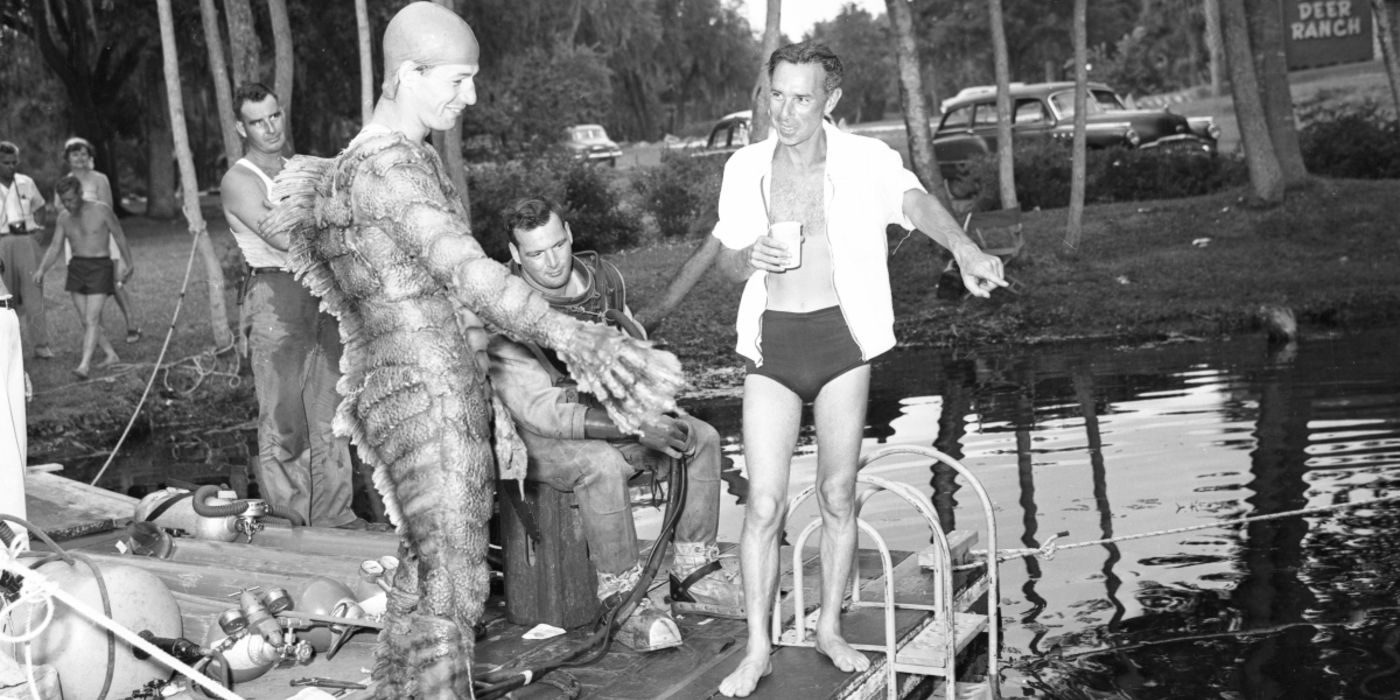 jack arnold on set creature from the black lagoon