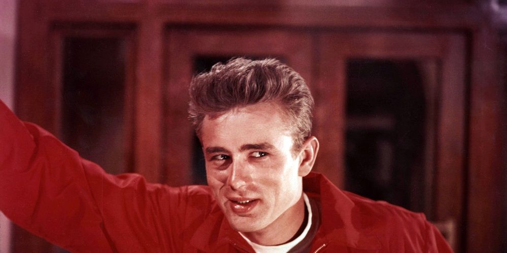 James Dean smiling in Rebel Without A Cause