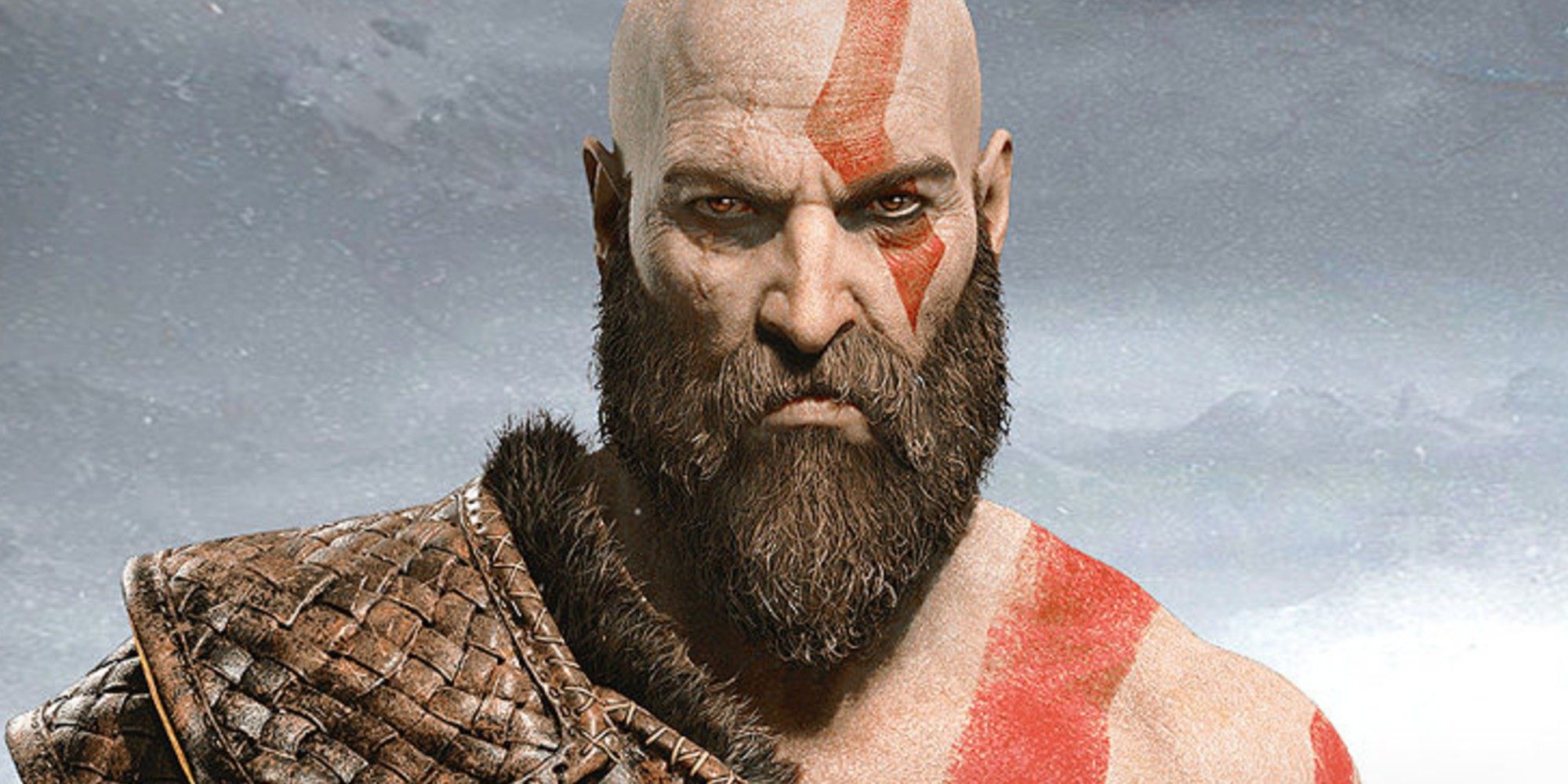 kratos staring menacingly in god of war