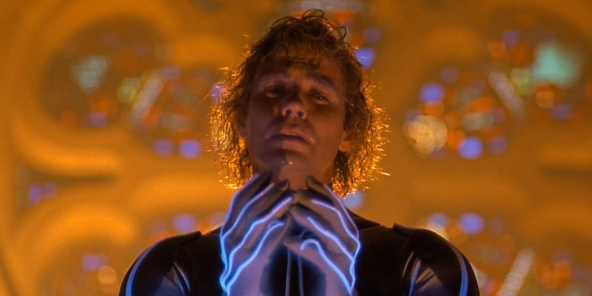 A man crying in The Lawnmower Man