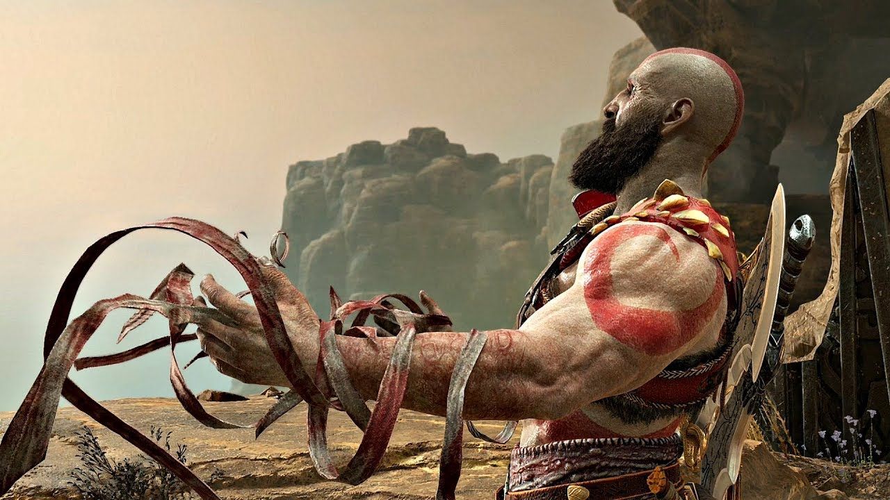 God of War: Kratos removes his bandages 