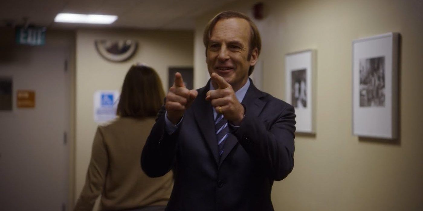 Jimmy pointing his fingers in Better Call Saul