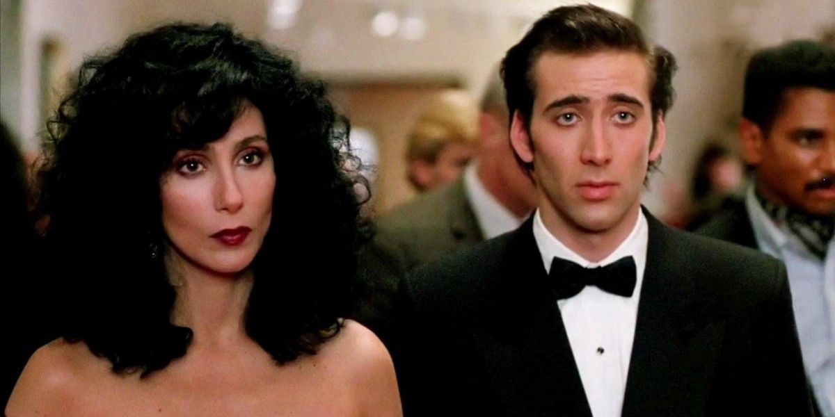 Nicolas Cage and Cher attending an opera in Moonstruck