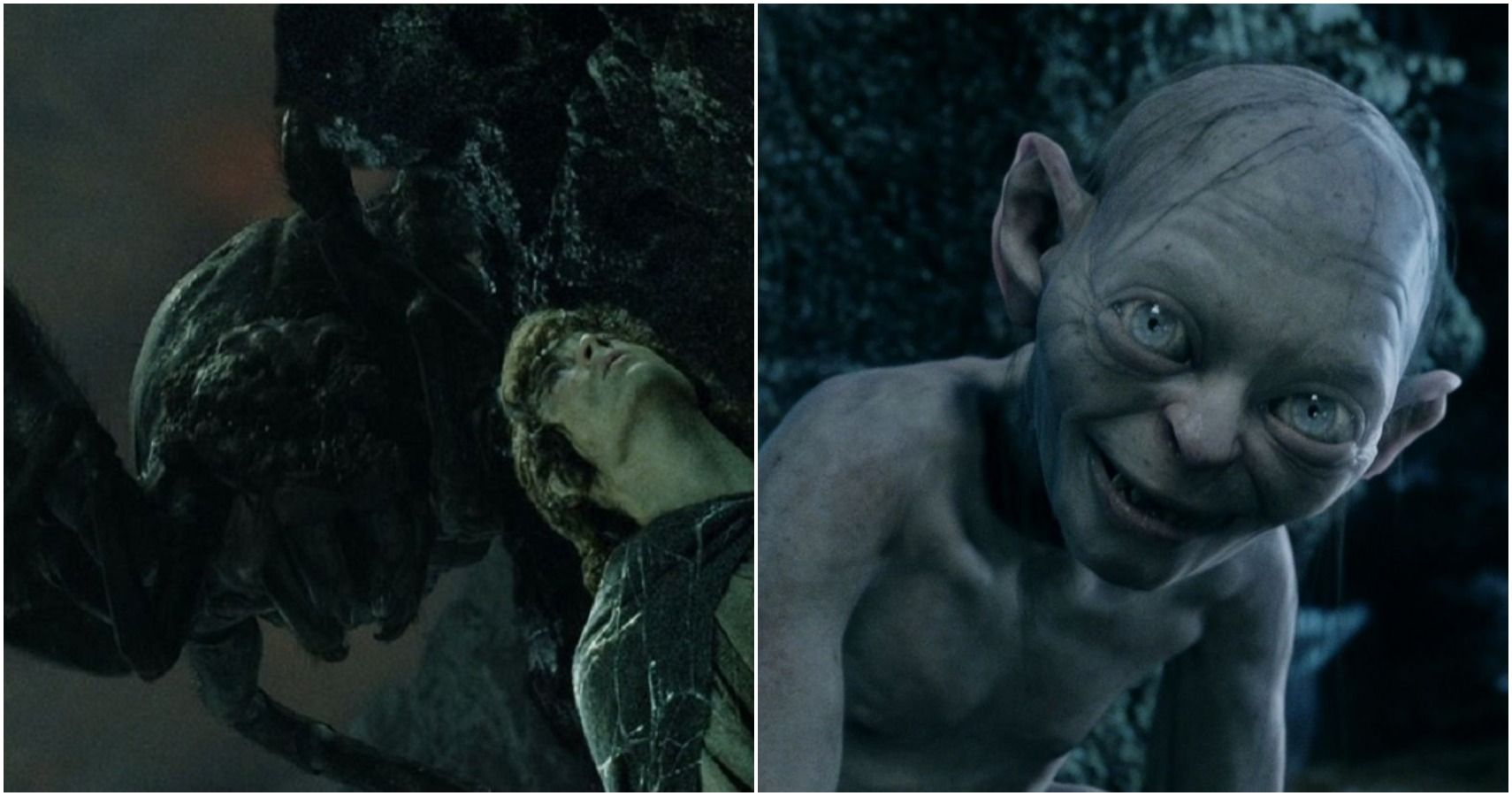 In LOTR, Gollum's pupils are tiny when he is in his Gollum persona, but  they change to much bigger when he switches to Sméagol : r/MovieDetails