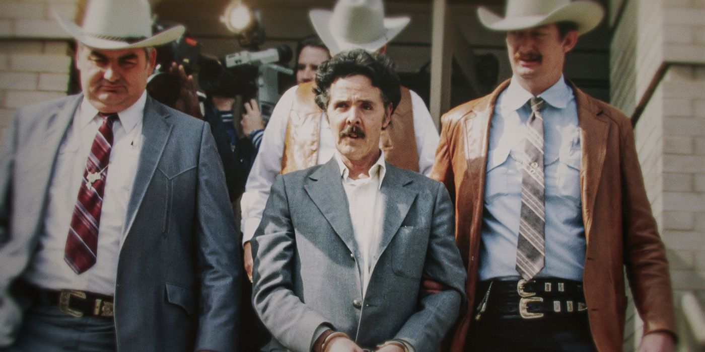 Henry Lee Lucas being taken away in a scene from The Confession Killer.