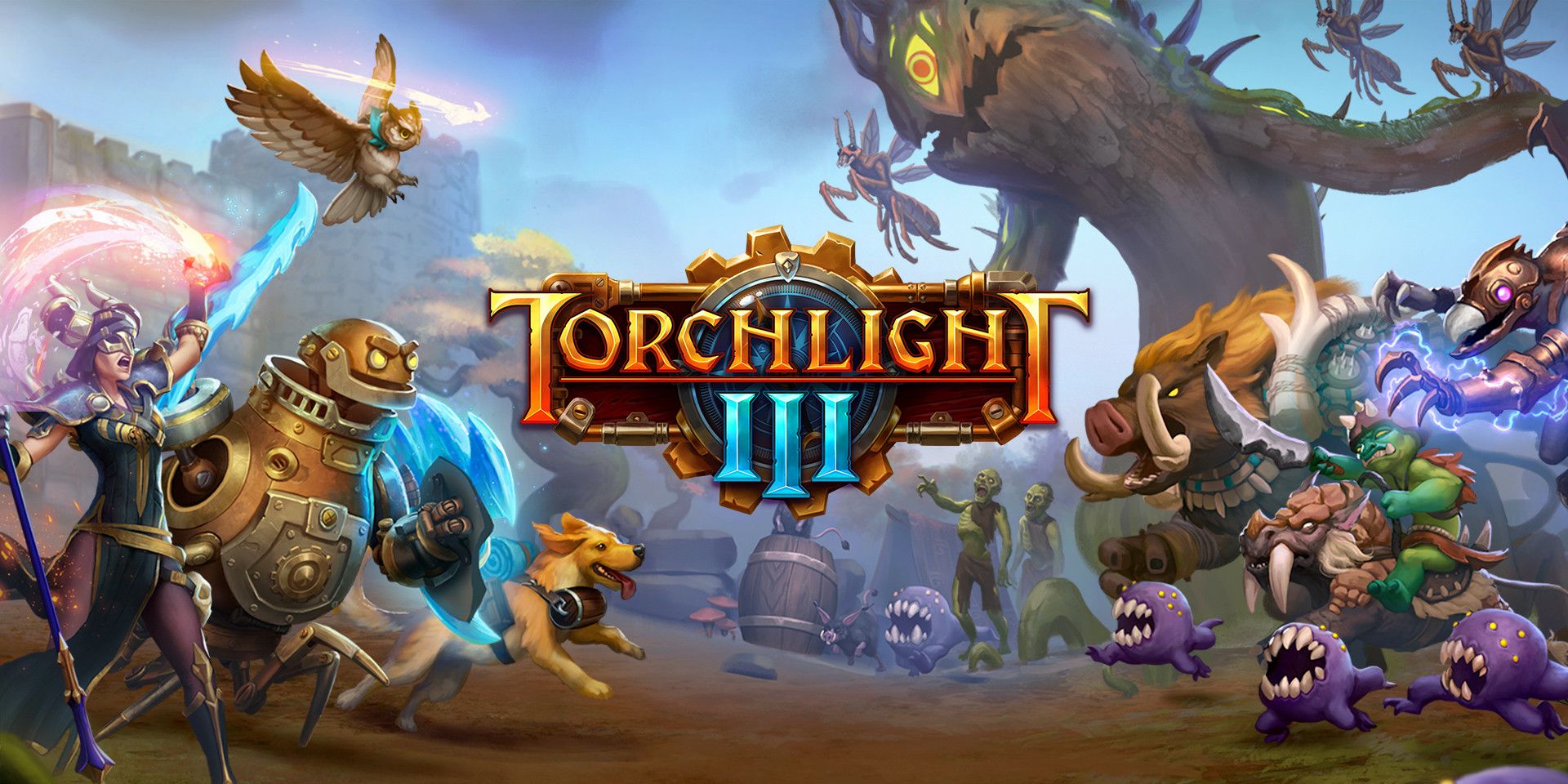 torchlight 3 heroes and monsters with title