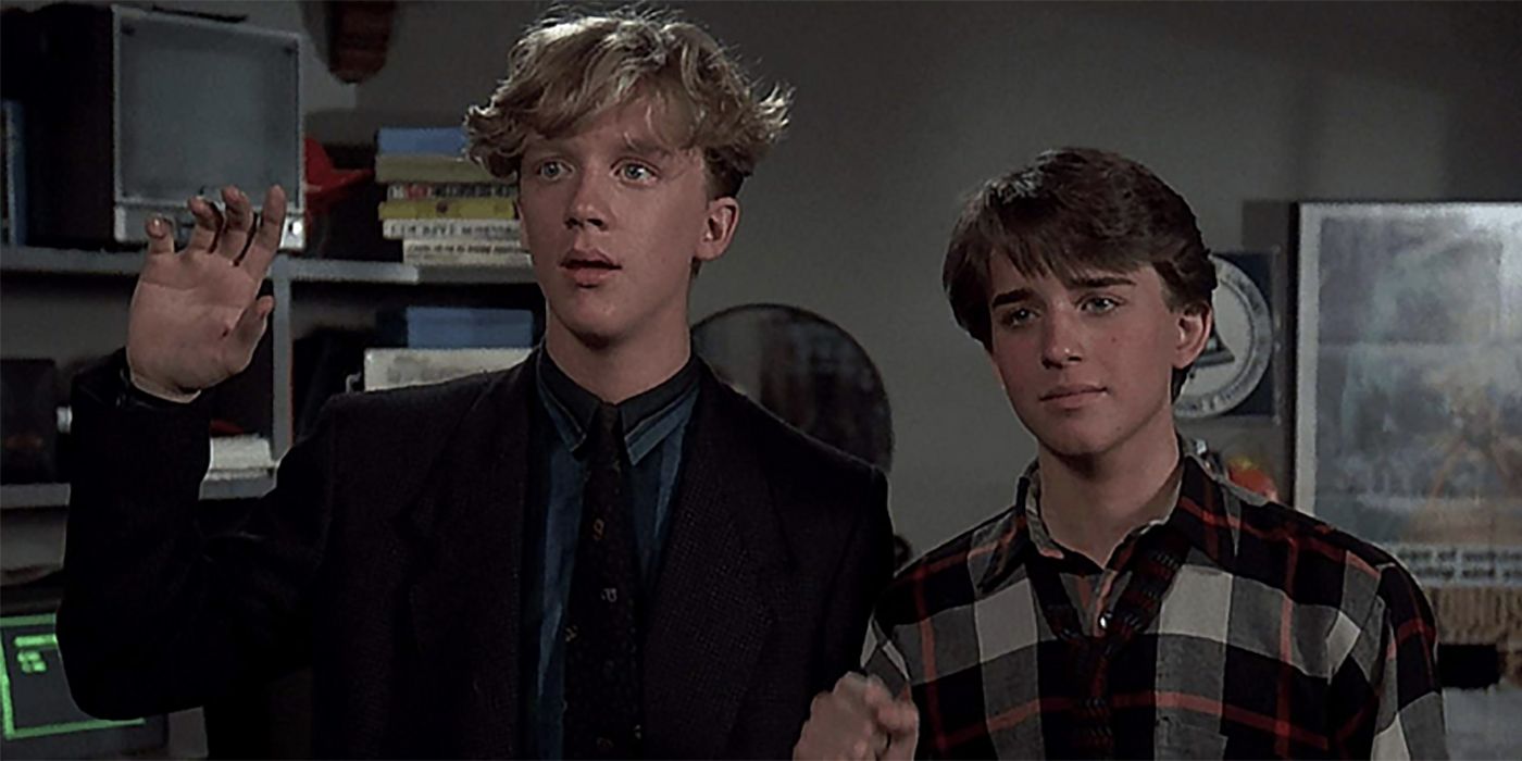 Gary and Wyatt looking shocked in Weird Science