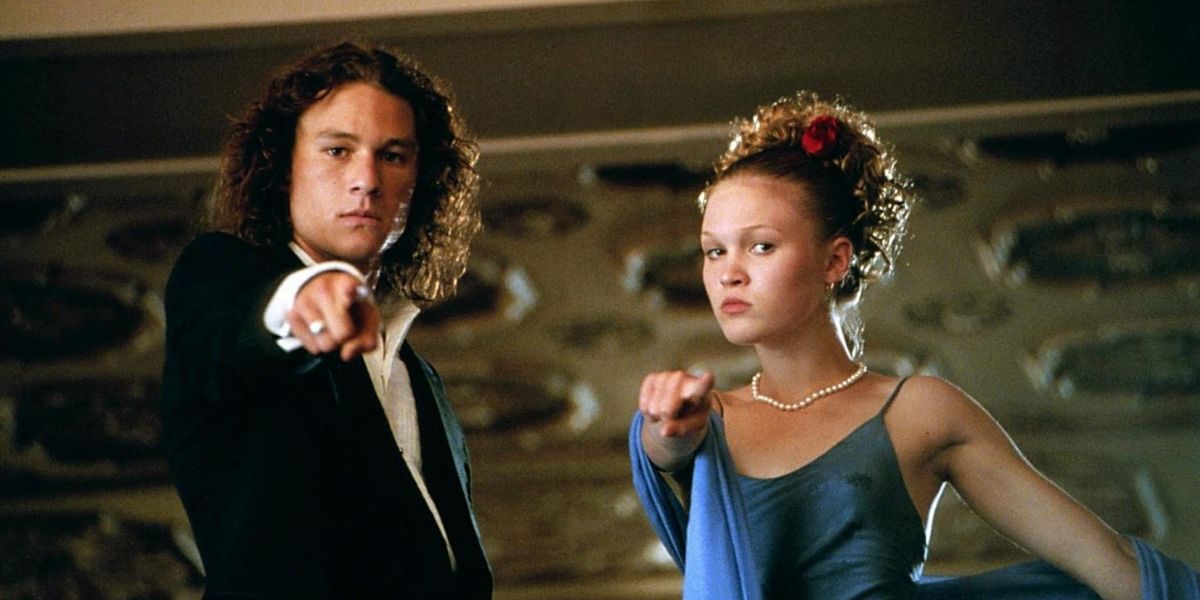 Julia Stiles and Heath Ledger in 10 Things I Hate About You (1999)