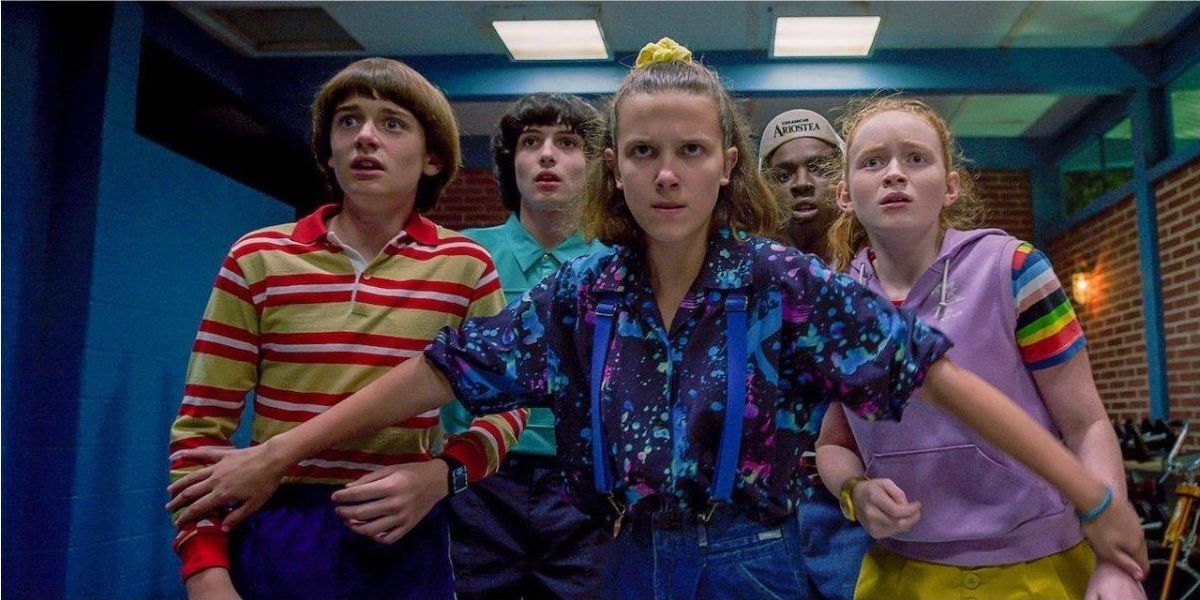 Eleven Protects Will, Mike, Lucas, and Max in Stranger Things