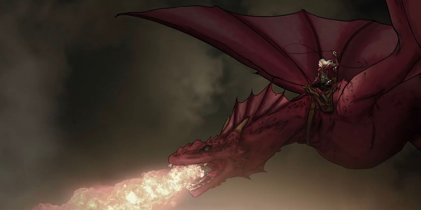 Craxes breathing fire in Game of Thrones.