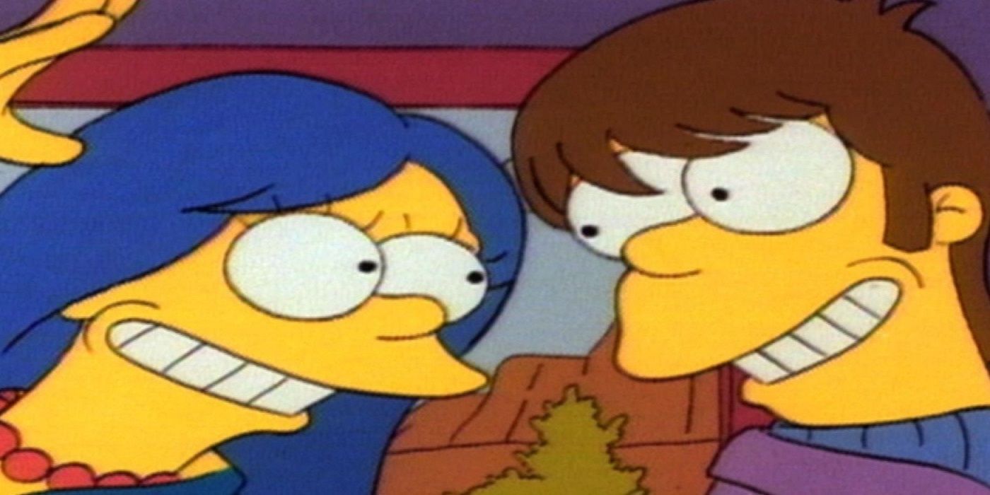 Young Marge and Homer in The Simpsons