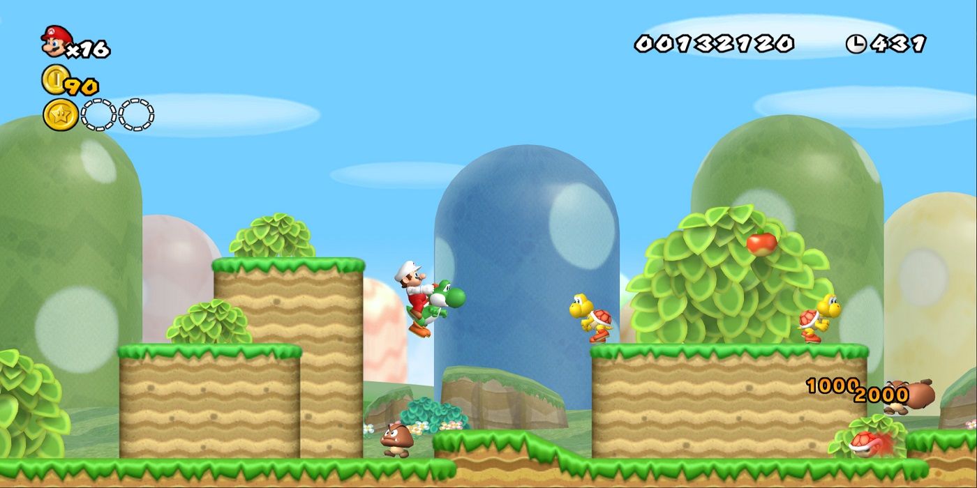 Gameplay in New Super Mario Bros. Wii