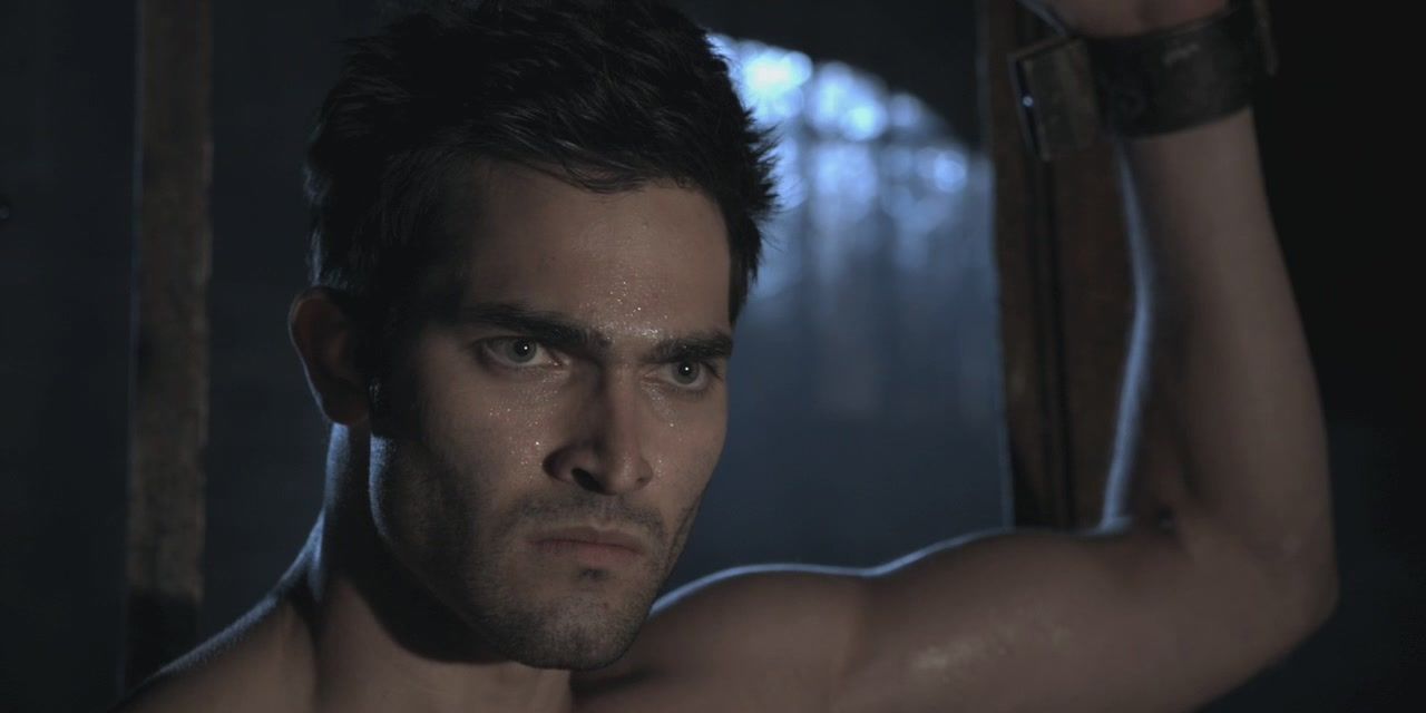 Derek looking frustrated while trapped in Teen Wolf