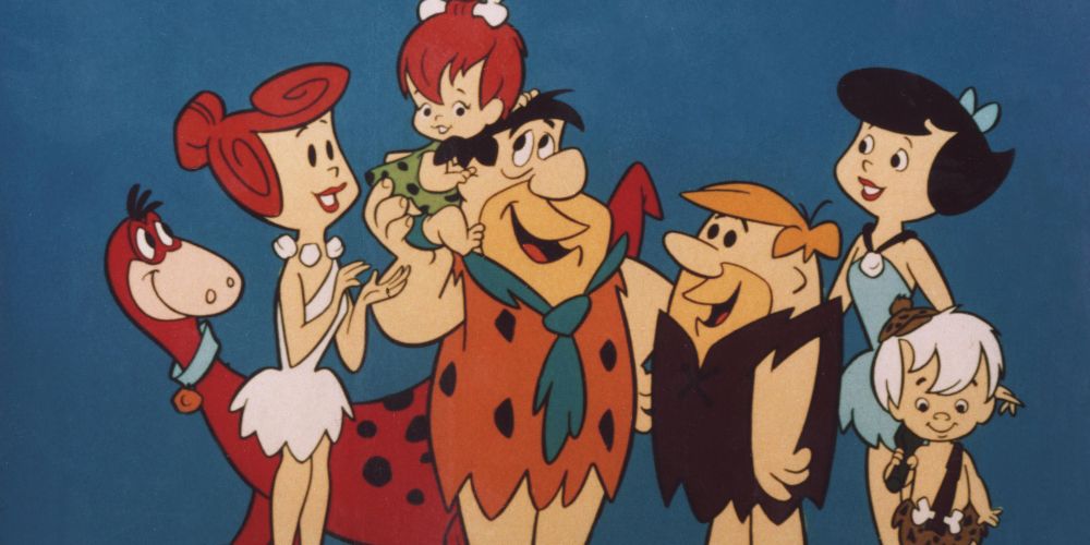 An image of all of the main characters from The Flintstones.