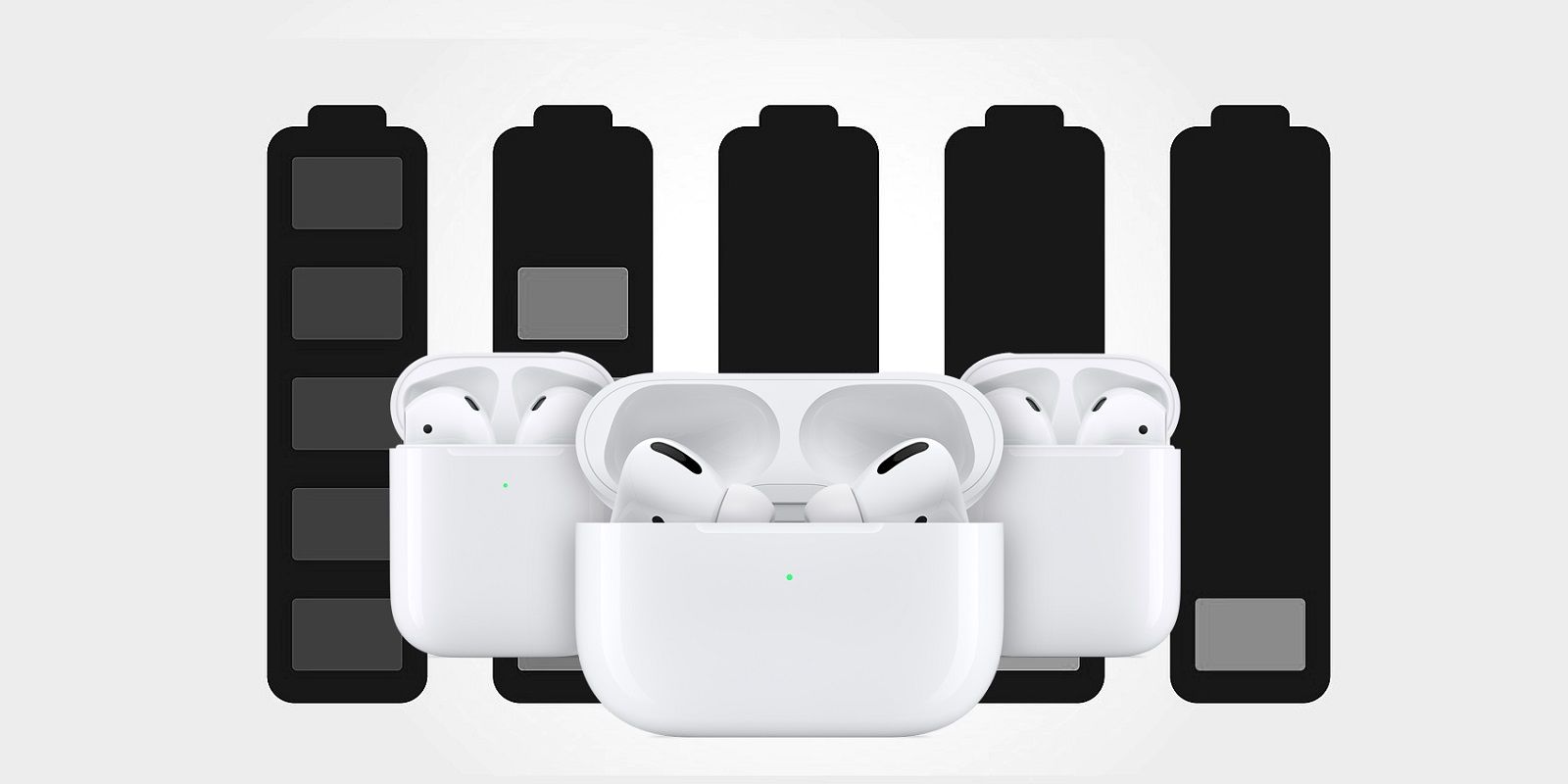 Airpods with battery icon