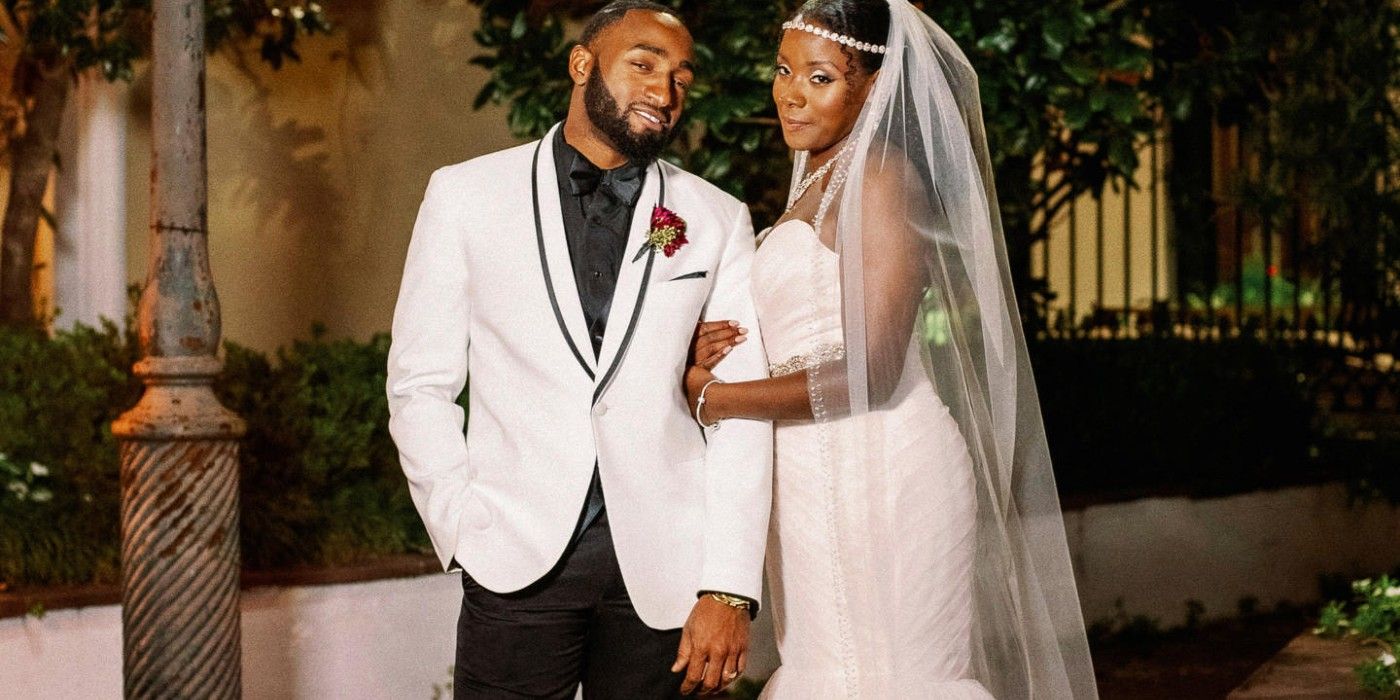 Couple Amani and Woody during their wedding day in Married At First Sight Season 11