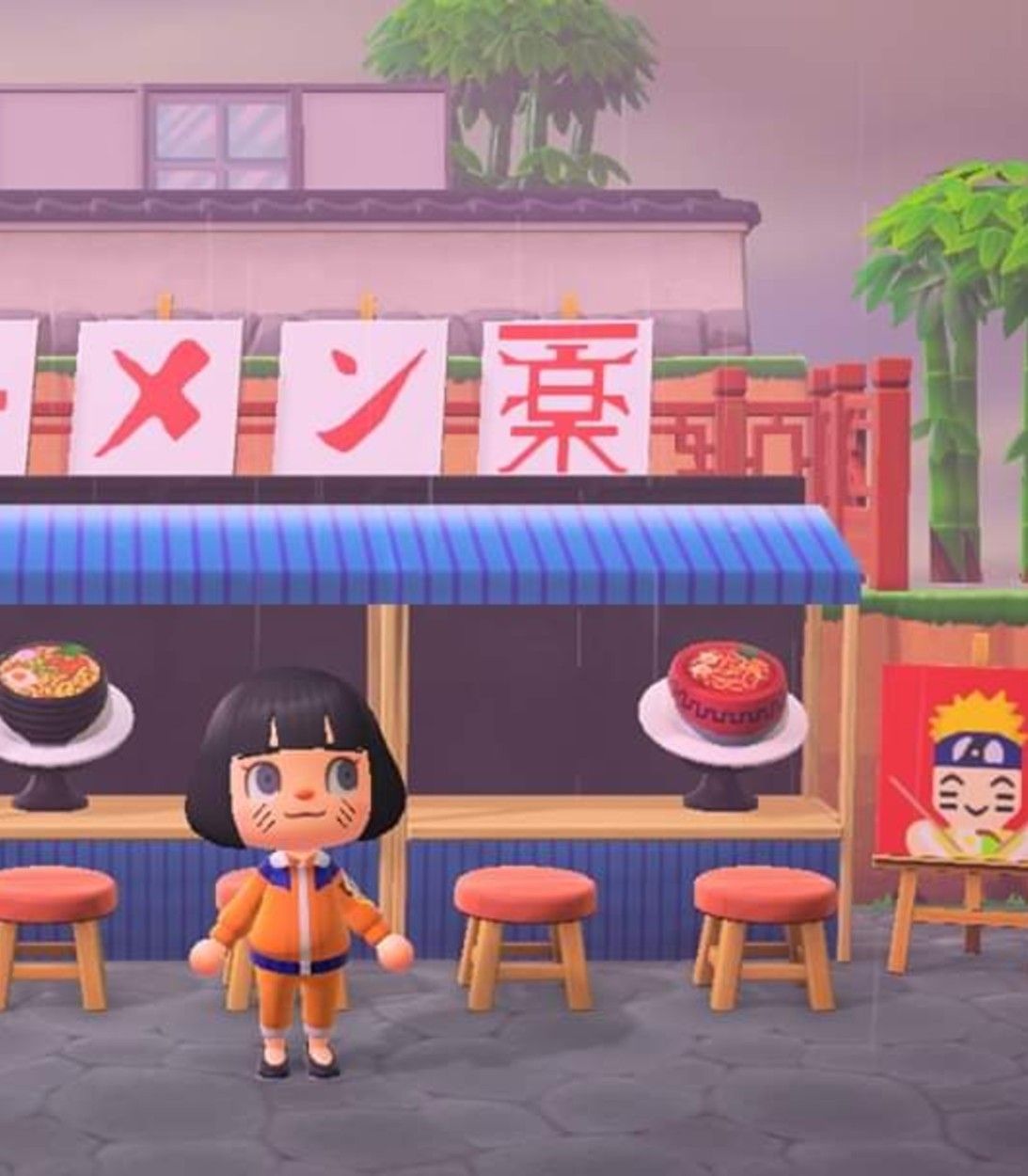 A player recreates Ichiraku Ramen from Naruto in Animal Crossing: New Horizons
