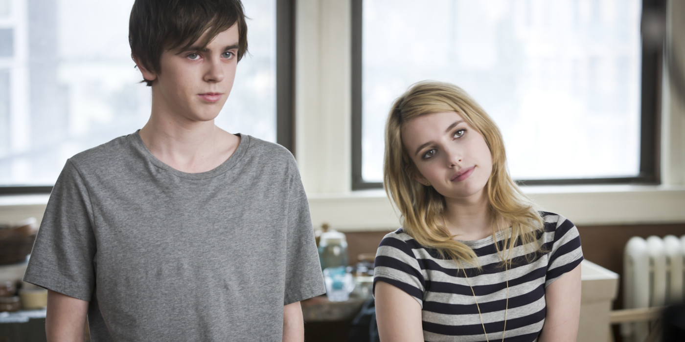 Freddie Highmore and Emma Roberts in The Art Of Getting By