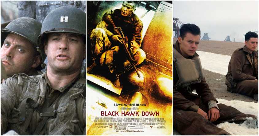 BlackHawkDownSavingPrivateRyanDunkirkWarFeature