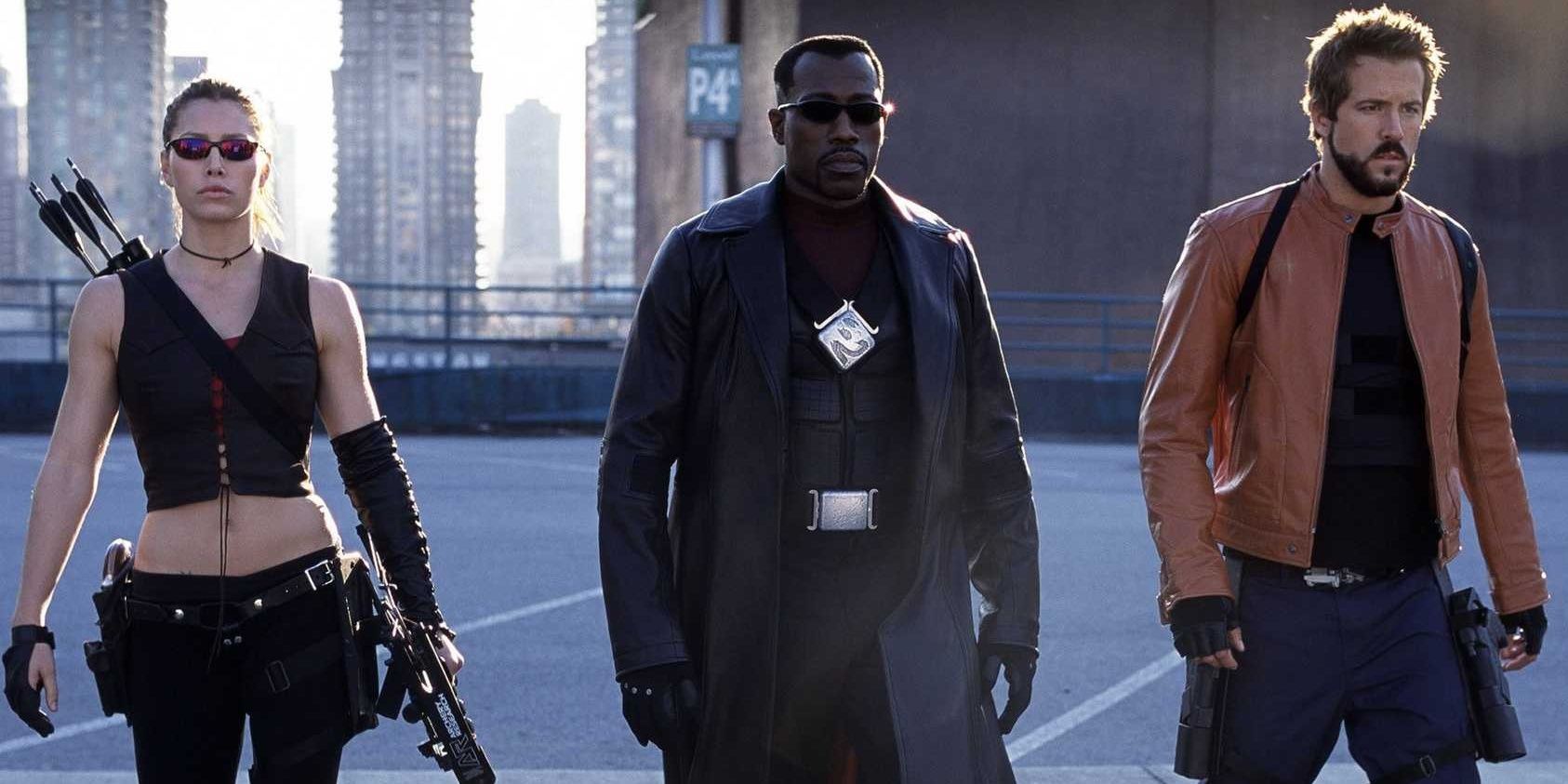 Blade walking with his allies in Blade: Trinity.