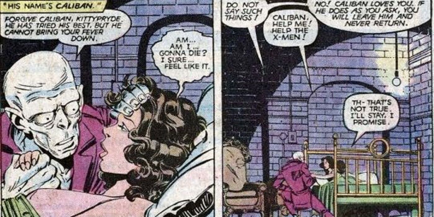 Caliban and Kitty Pryde Dying