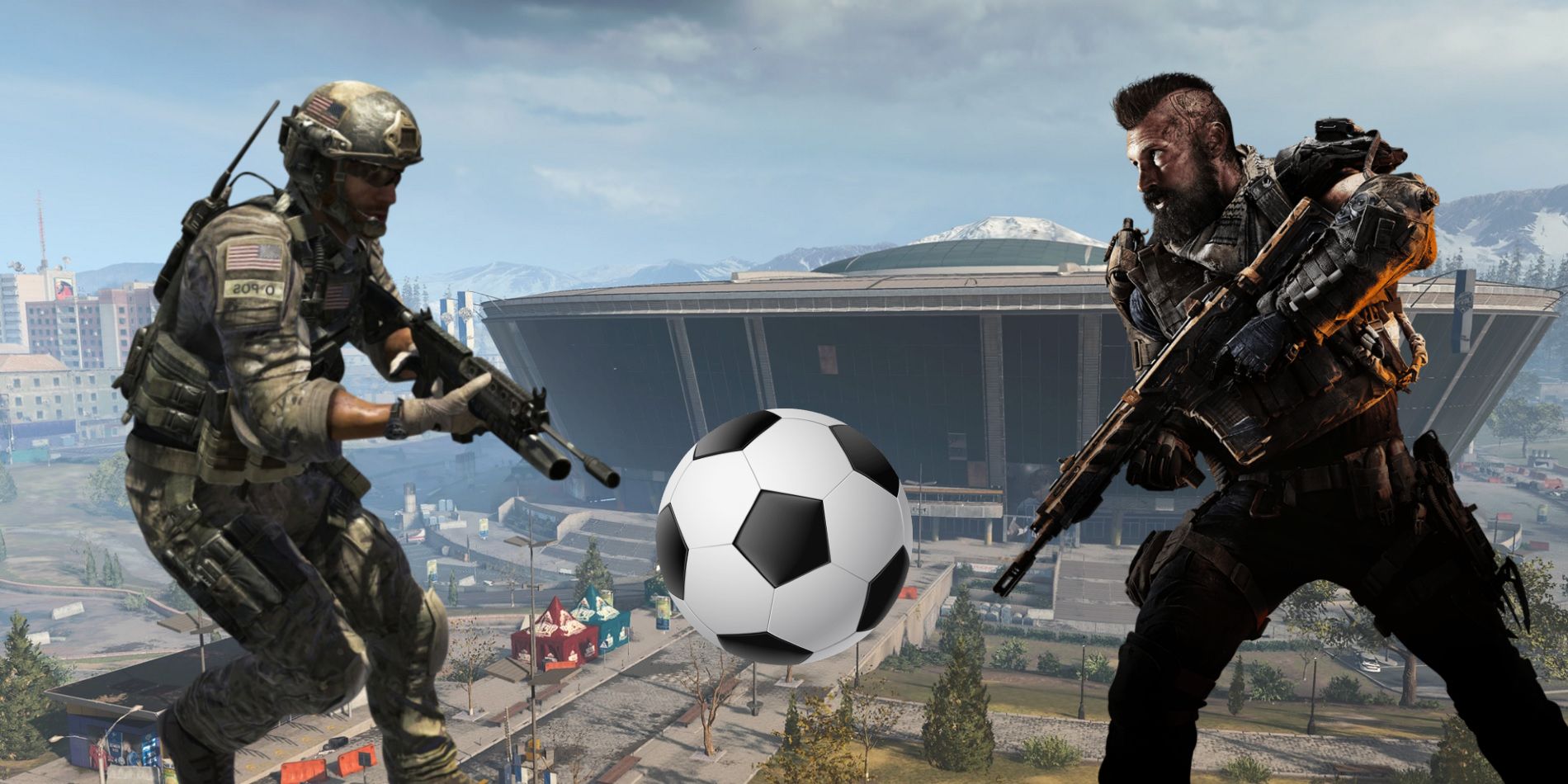 Hidden soccer game in Call of Duty: Warzone Verdansk Stadium.