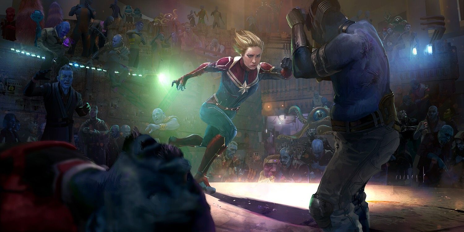 Captain Marvel concept art MODOK Easter egg