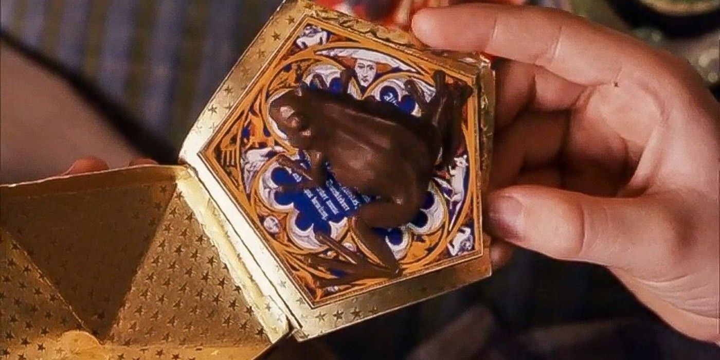 Harry's first chocolate frog