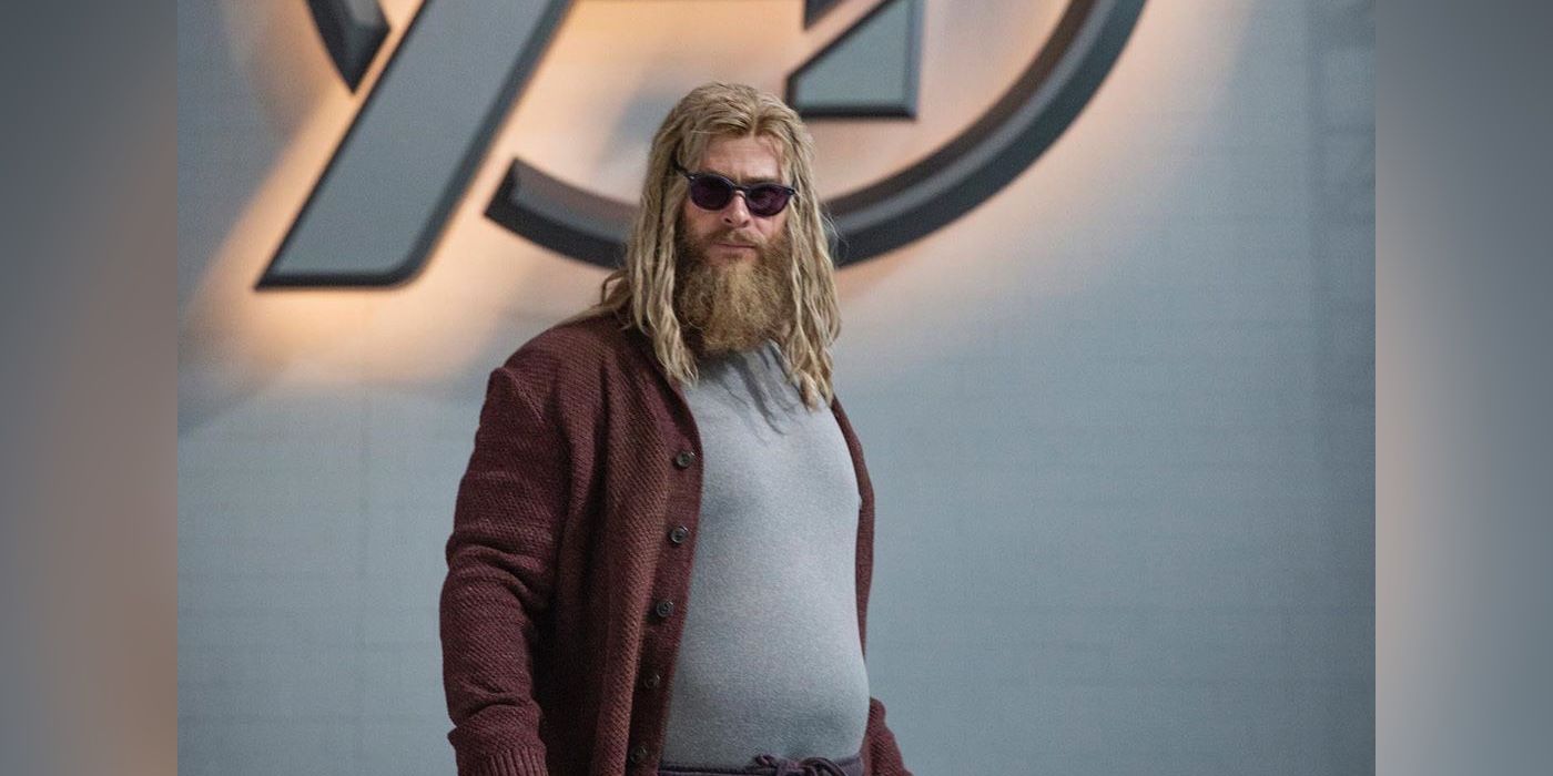 Chris Hemsworth Thor Avengers Endgame BTS photo