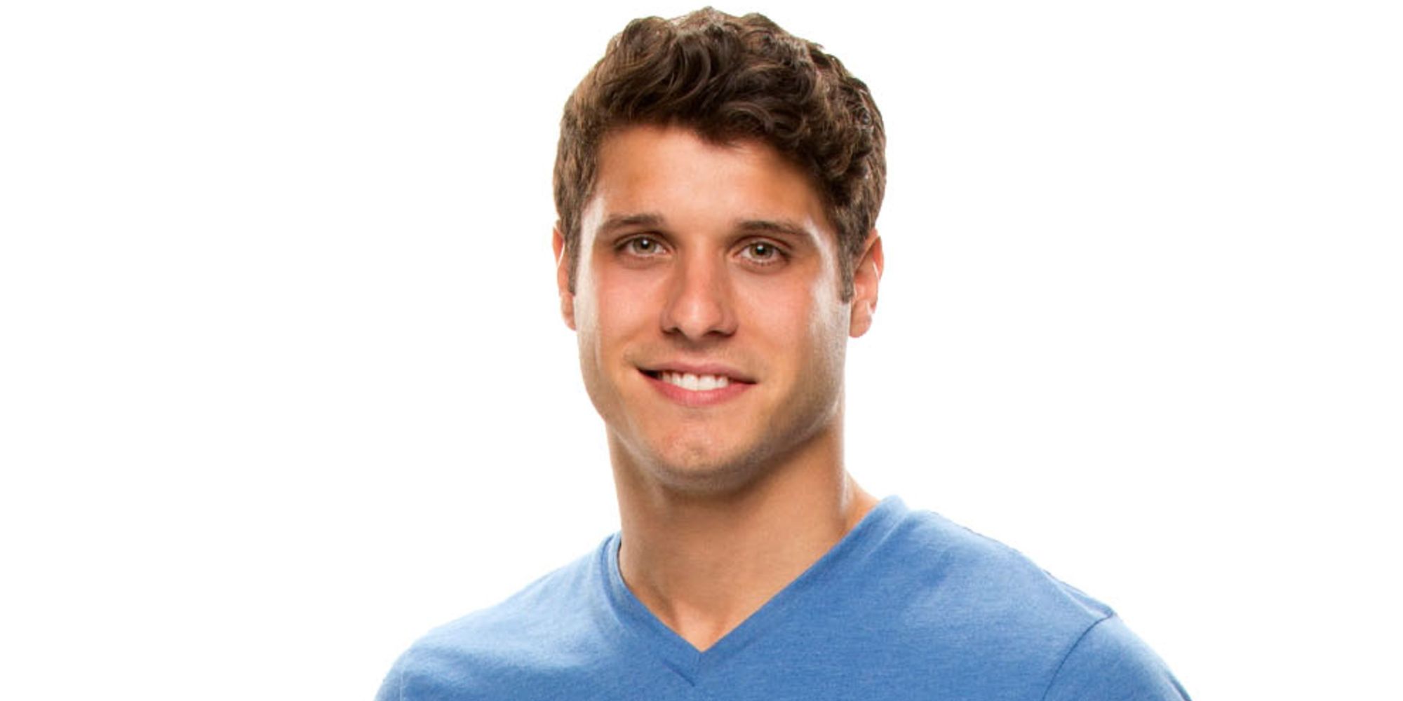 Cody Calafiore on Big Brother 16 promo blue shirt white background