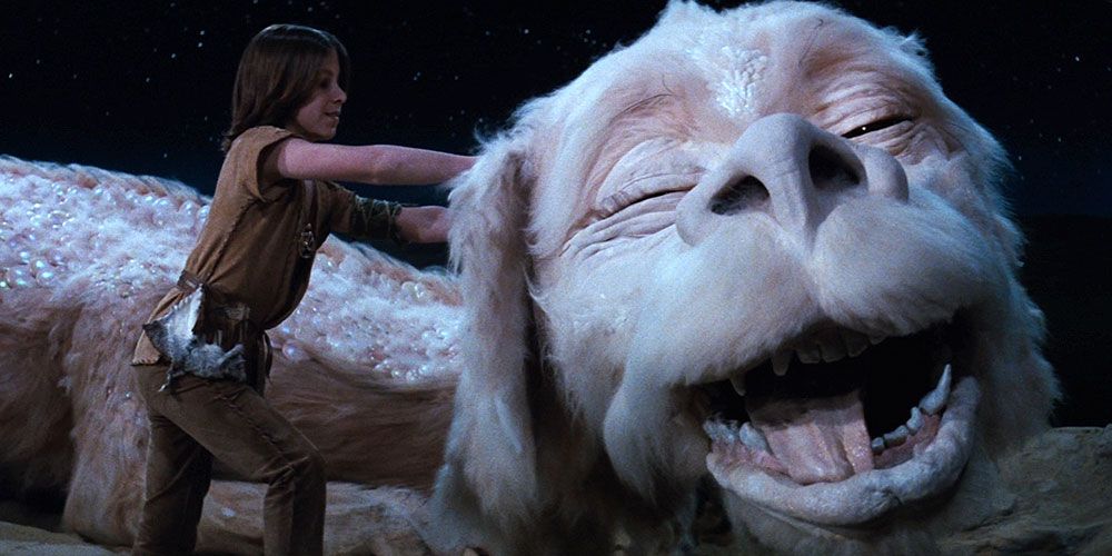 Falkor being cute in The Neverending Story