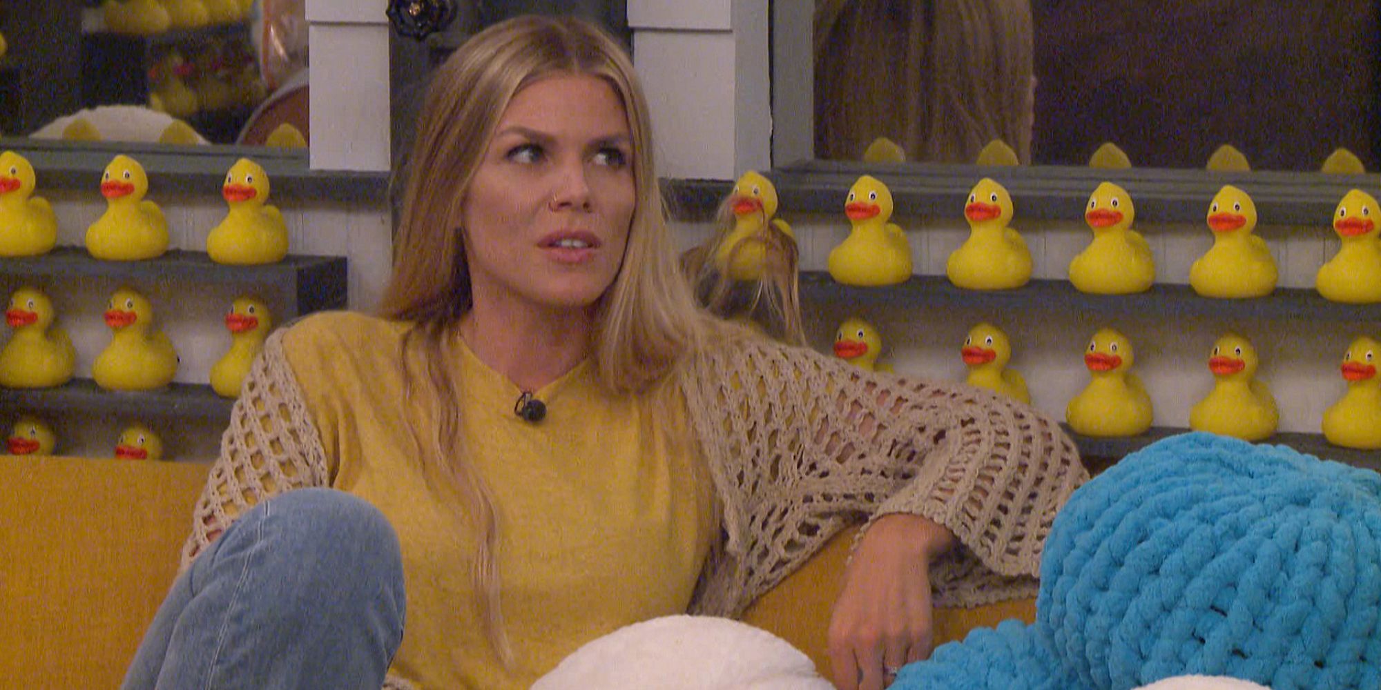 Daniele Briones on season 22 of Big Brother discussing strategy.