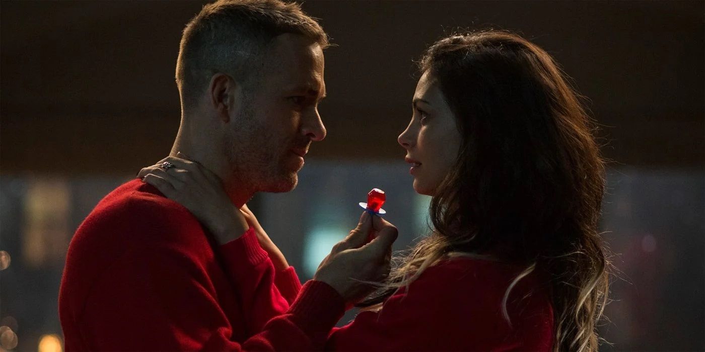 Wade gives Vanessa a candy ring in Deadpool