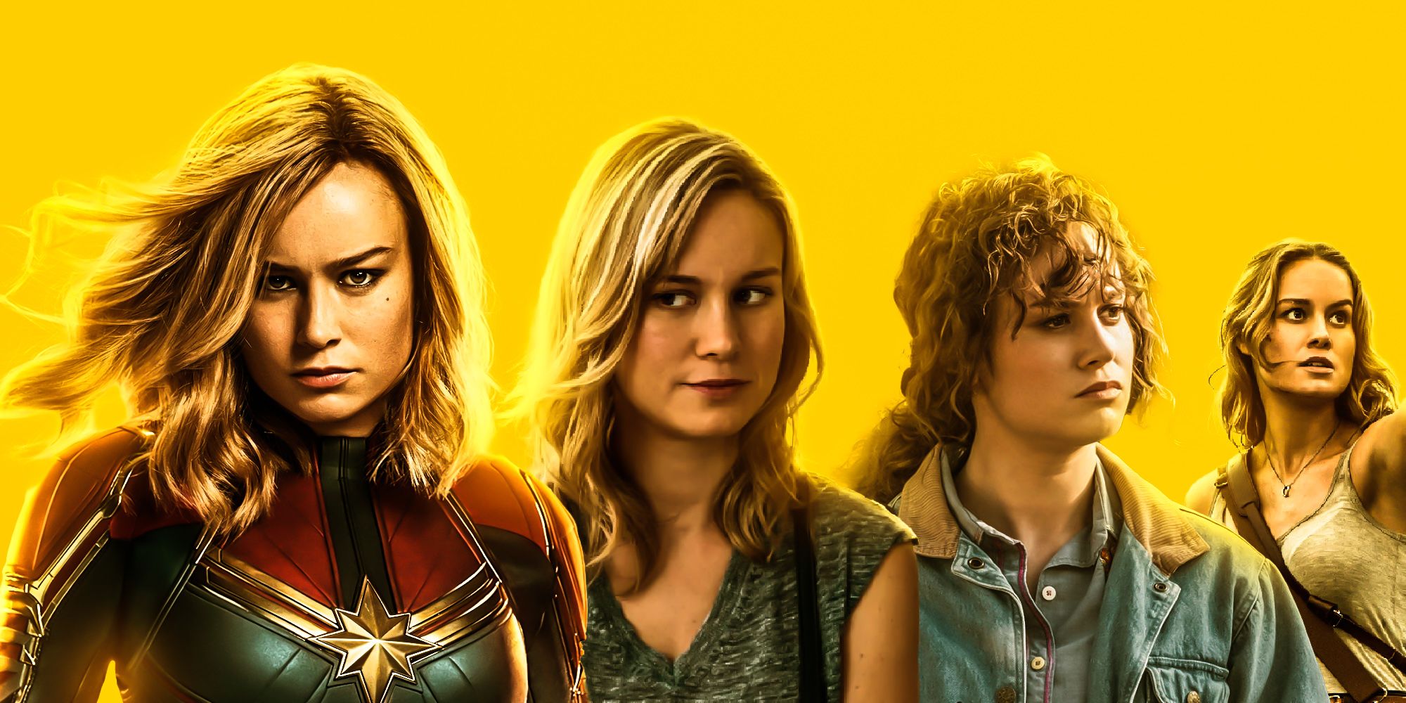 Brie Larson in Captain Marvel, Kong, Just Mercy, and Trainwreck