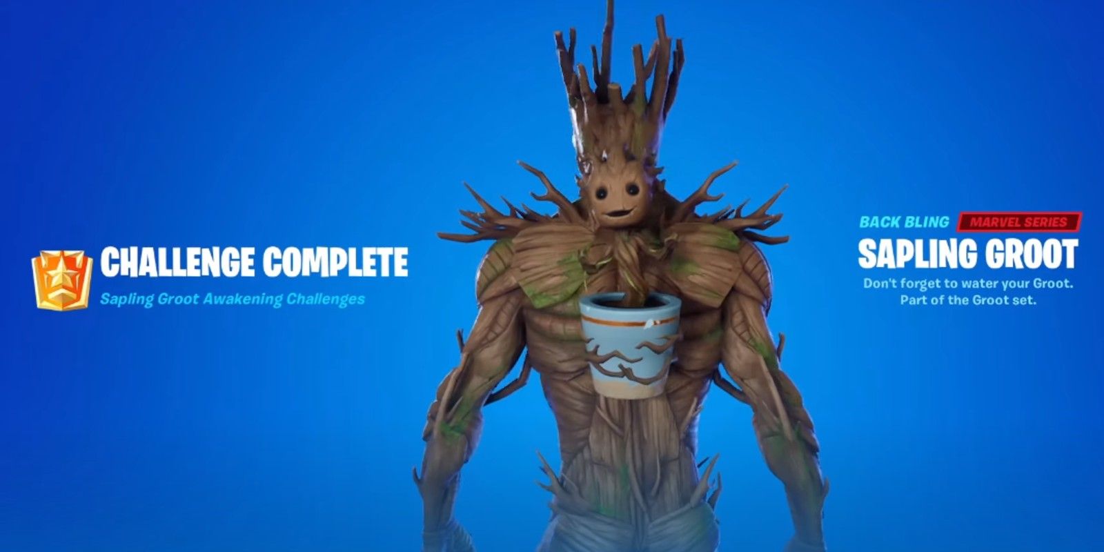 Players can unlock the Groot skin and its Baby Groot accessory in Fortnite Season 4