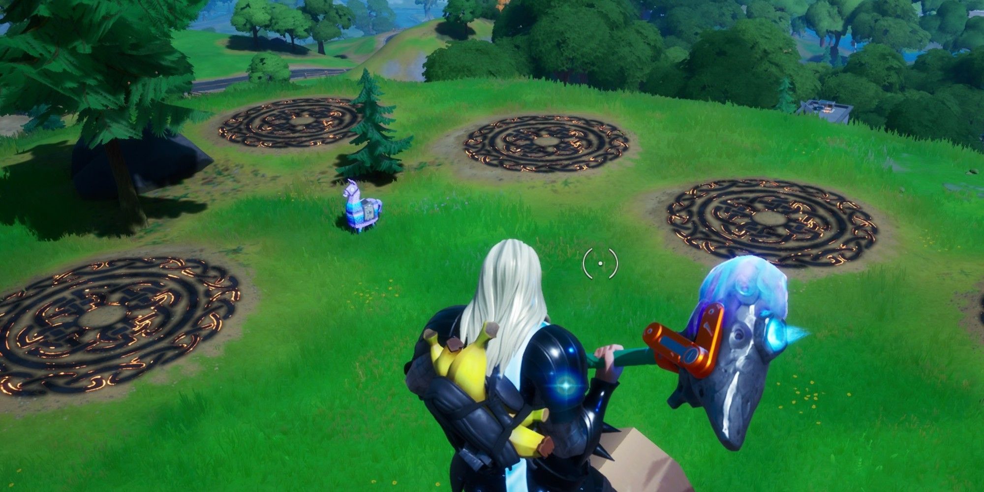 All the Bifrost Rune Markings are located close together in Fortnite Season 4 Thor Awakening challenge