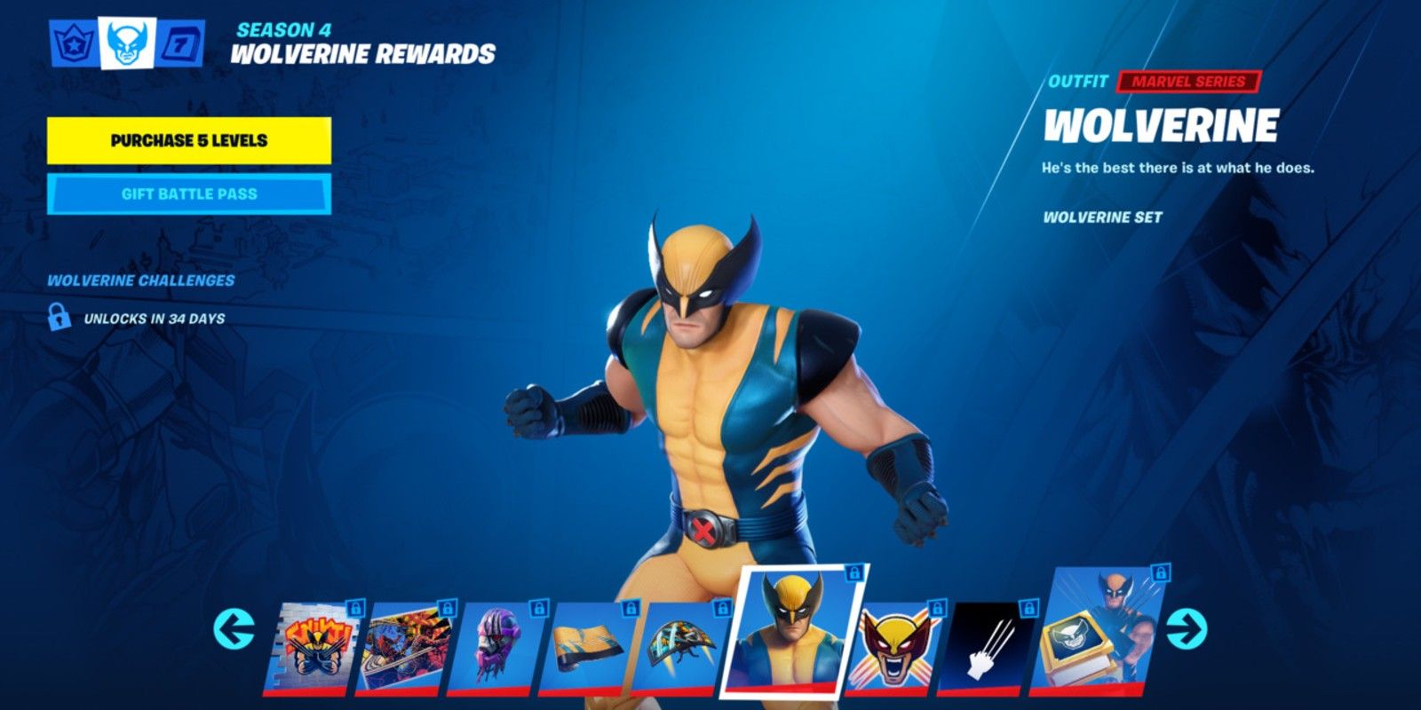 Fortnite Season 4&rsquo;s challenge skin is Wolverine from Marvel&rsquo;s X-Men
