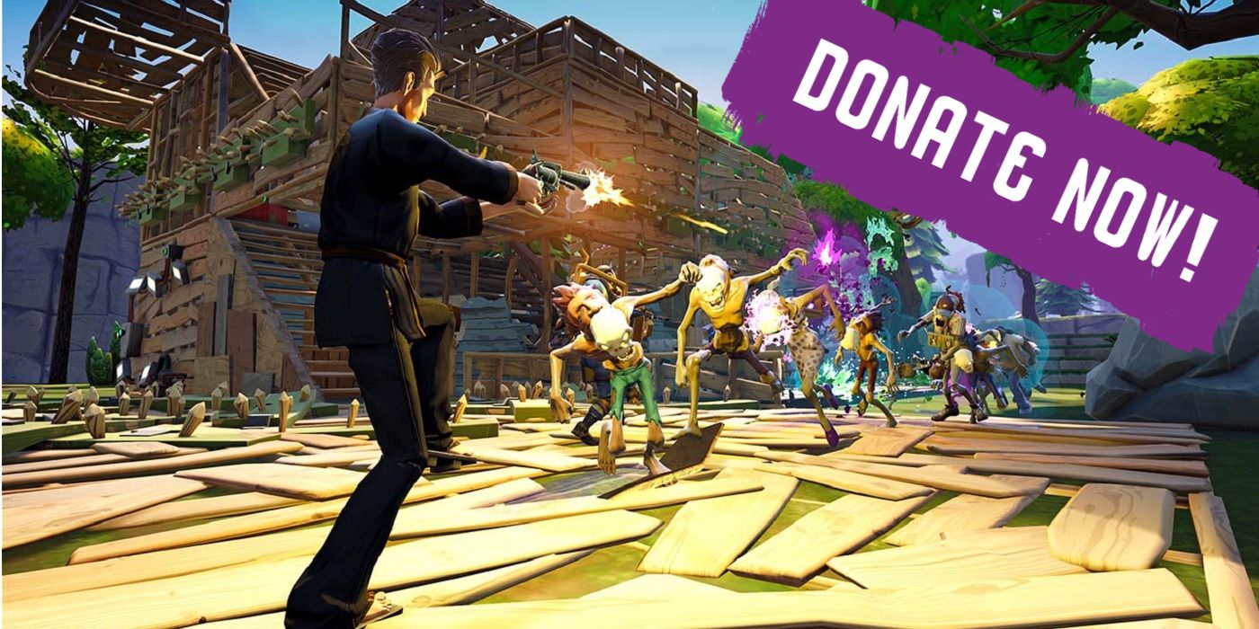 Twitch streaming donations in Fortnite.