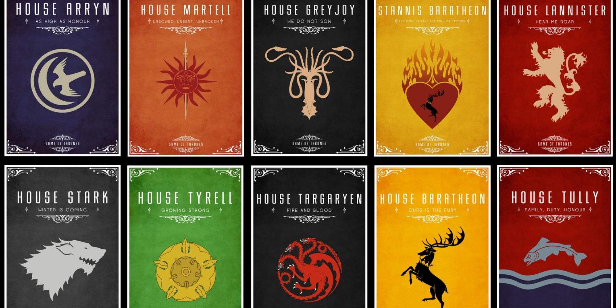 Game Of Thrones Great Houses Feature Collage