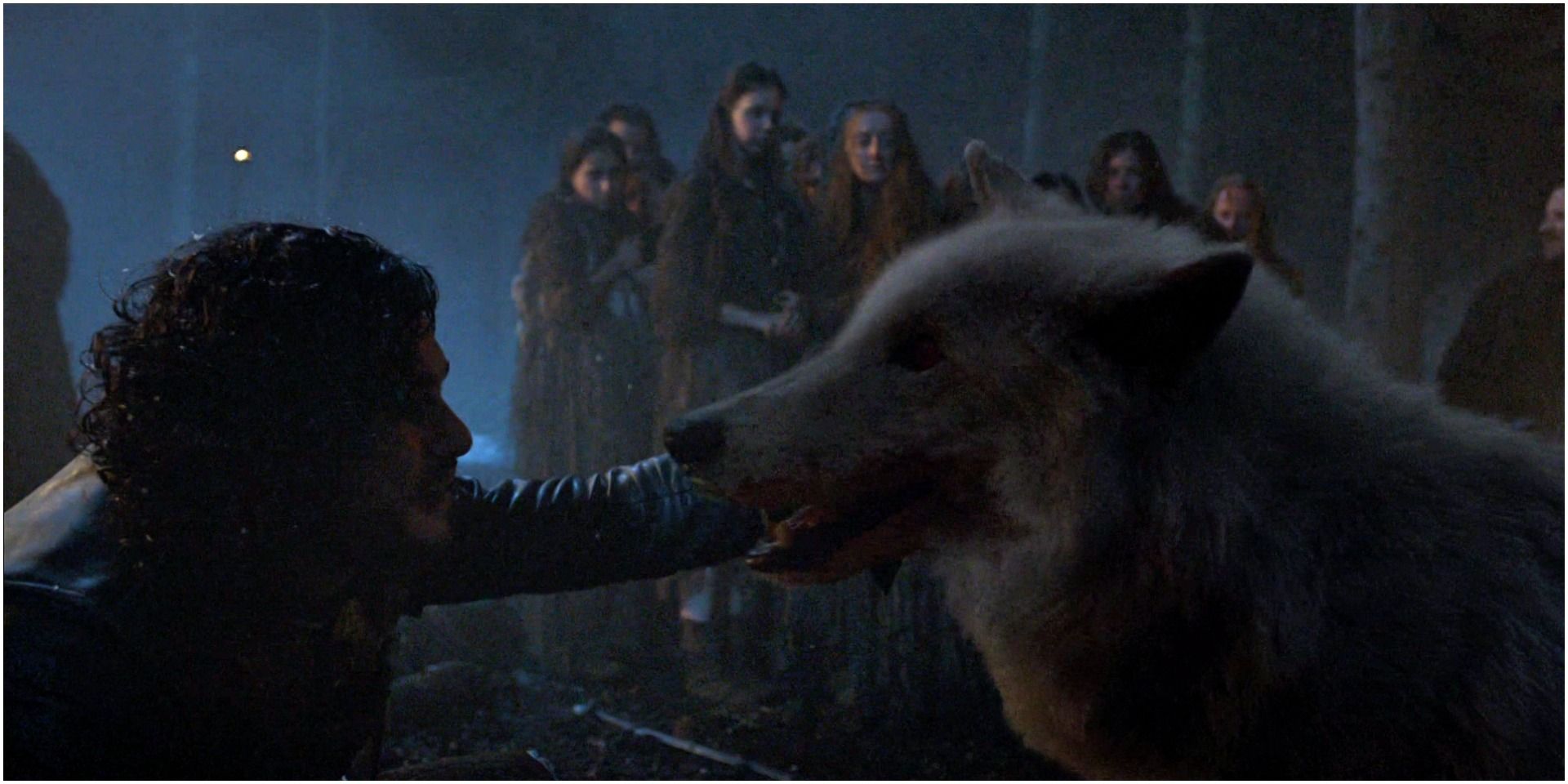 Jon Snow and Ghost in Game Of Thrones