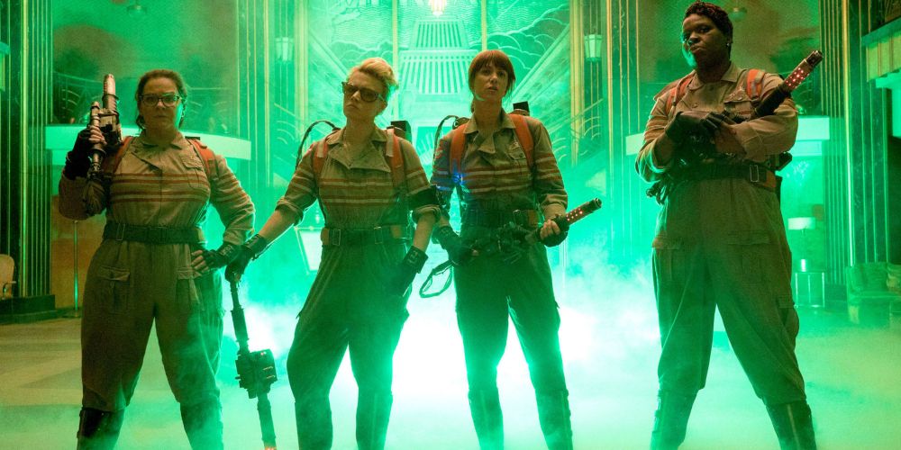 Kristen Wiig, Kate McKinnon, and Leslie Jones in Ghostbusters (2016)