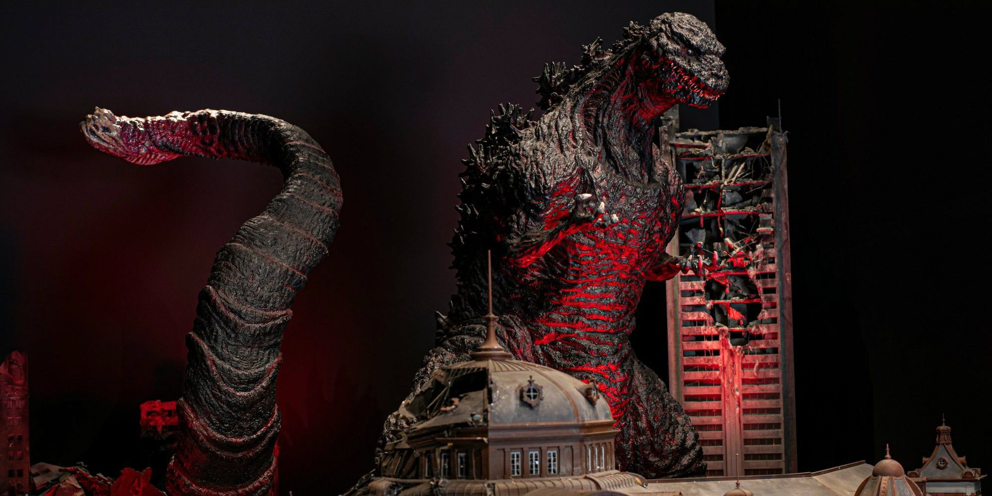 A Shin Godzilla diorama is at the Godzilla museum