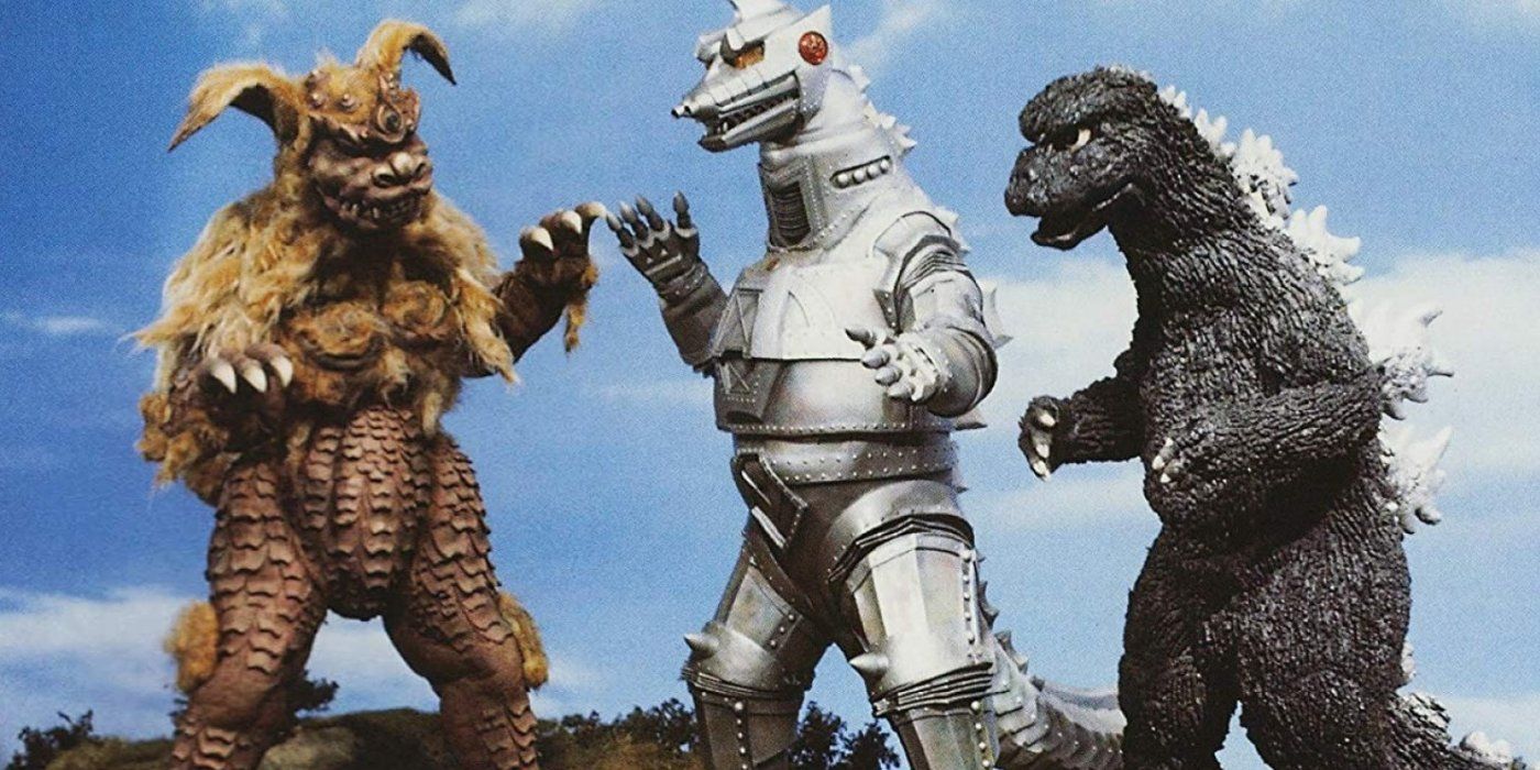 Godzilla Mechagodzilla and King Caesar in Godzilla vs. Mechagodzilla