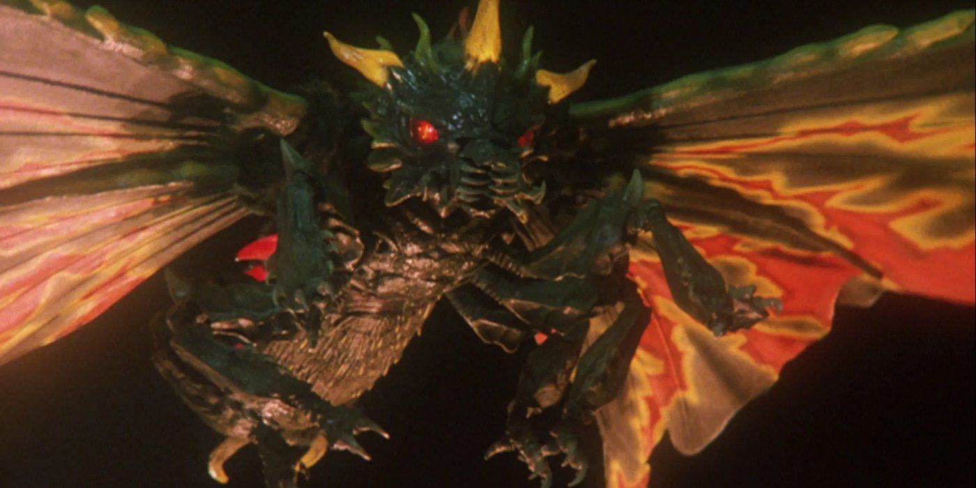 Battra flying in Godzilla vs Mothra