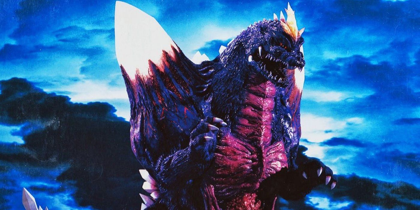 SpaceGodzilla com seus grandes cristais nas costas em Godzilla vs SpaceGodzilla da Toho