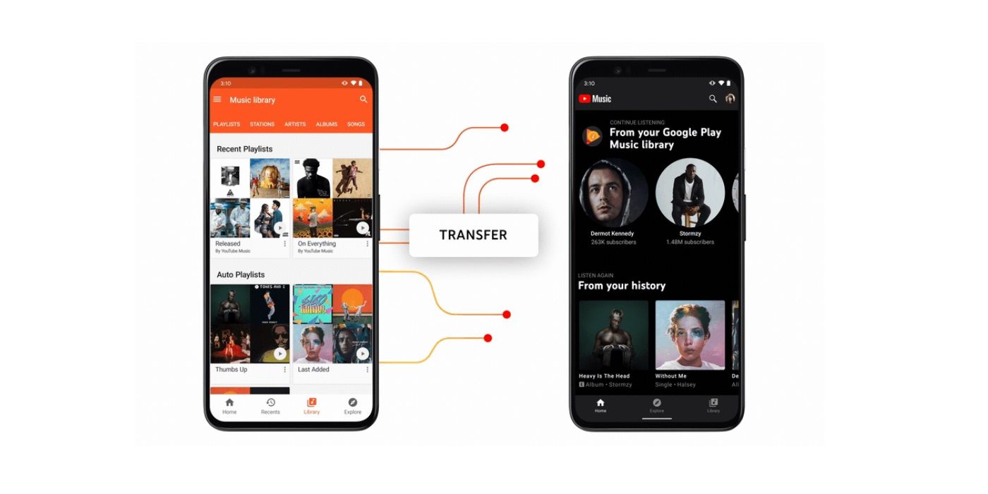 Google Play Music to YouTube Music transfer